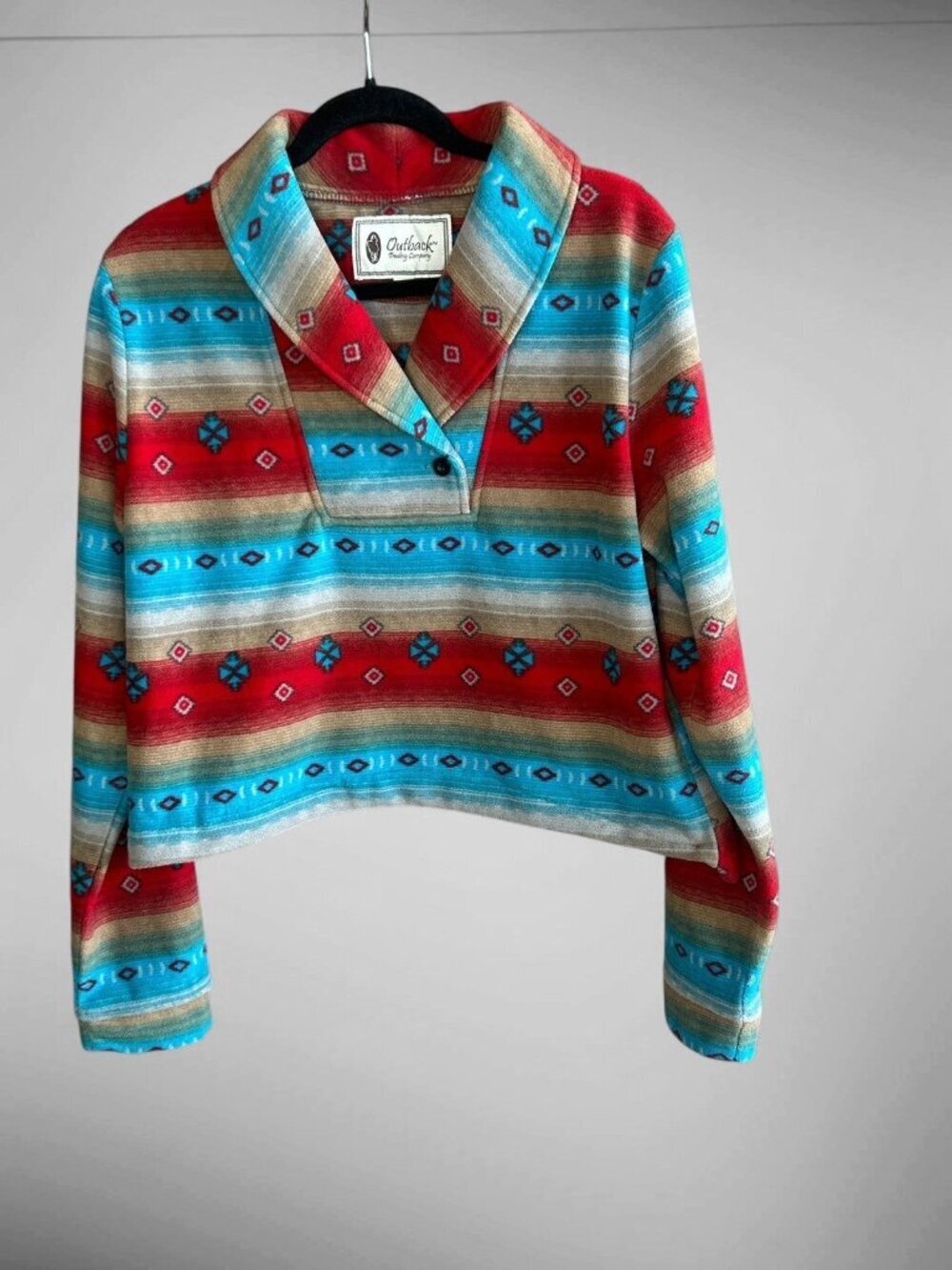 Outback Trading Company Tory Fleece Pullover Southwestern Size Large READ